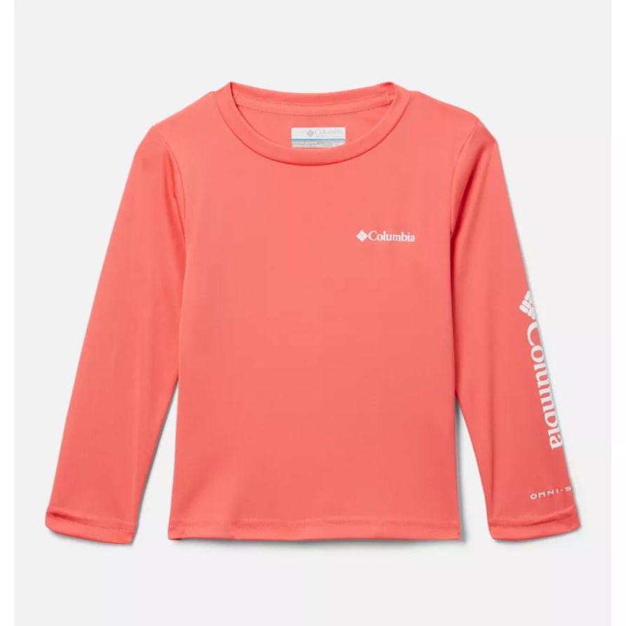 Erröten Sie Rosa Columbia-Kleinkind-Gabel-Strom-Langarm-Shirt