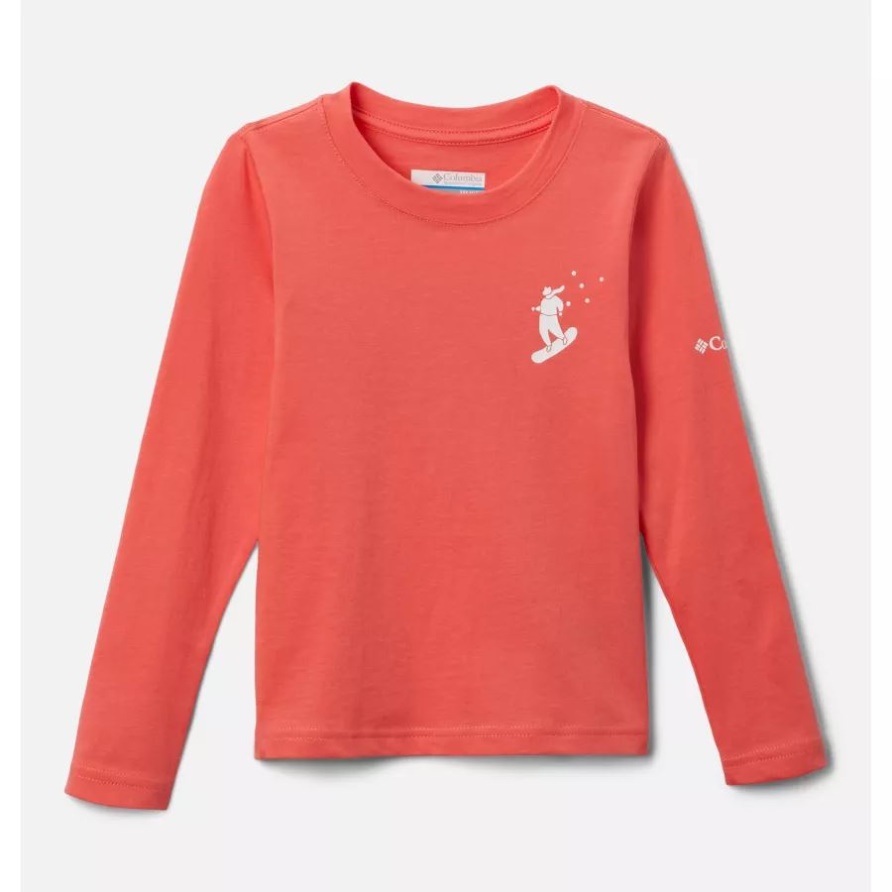 Erröten Sie Rosa/Edelstein-Skifahrer-Mädchen Hazeldel Hill Grafik-T-Shirt Columbia