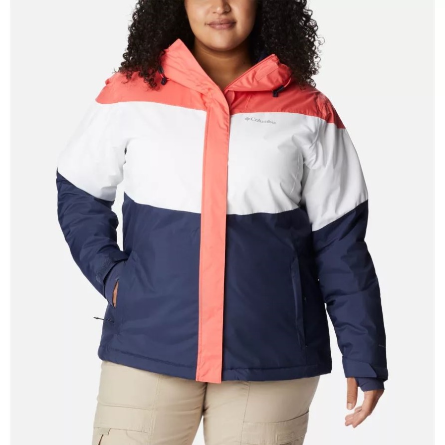 Erröten Rosa/weiß/nächtlichen Tipton Peak Ii Isolierte Jacke Für Damen Plus Größe Columbia