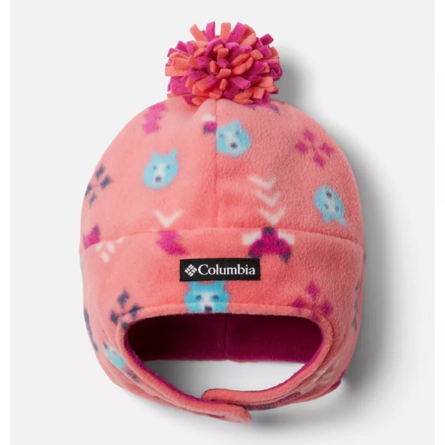 Blush Pink Woodlands Print Columbia Unisex Jugend Frosty Trail II Beanie Mit Ohrenklappen