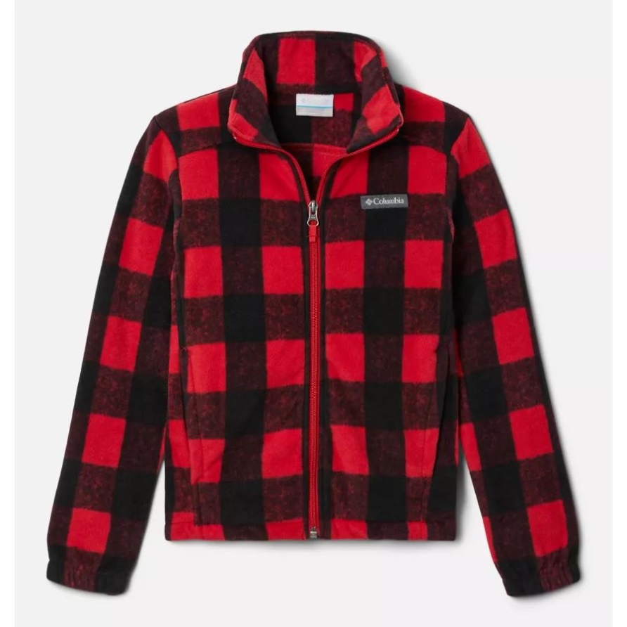 Castle Dale-Fleece Mit Durchgehendem Reißverschluss Für Jungen Columbia Mountain Red Buffalo Plaid