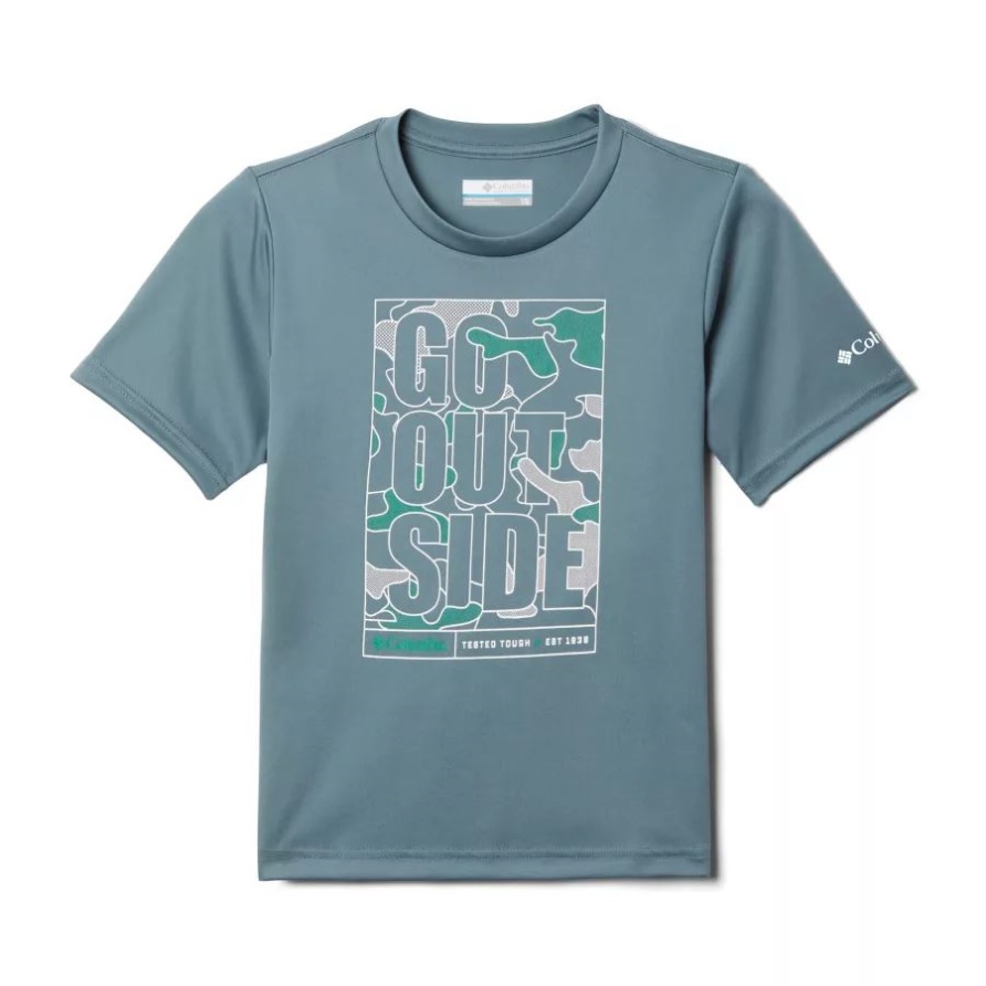 Edisun Trail Grafik-t-shirt Für Jungen Columbia Metal/outdoorsy