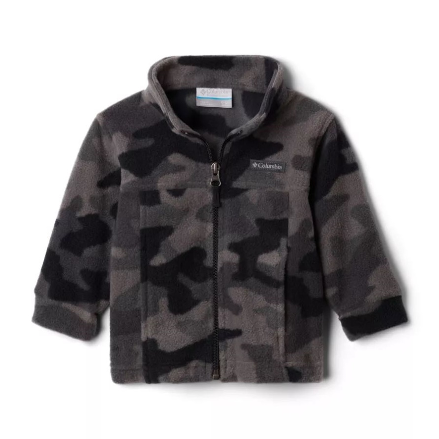 Jungen-Fleecejacke Mit Zing-III-Aufdruck Für Kleinkinder Columbia Black Trad Camo (b) Aufdruck