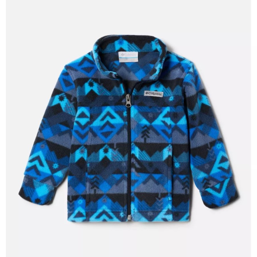 Zing Iii Bedruckte Fleecejacke Für Jungen Für Kinder Columbia Collegiate Navy Checkpoint