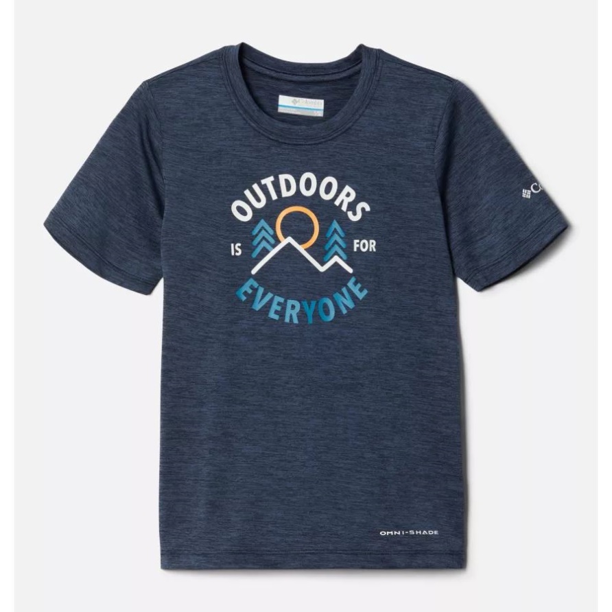 Mount Echo Kurzarm-Grafikshirt Für Jungen Collegiate Navy Heather All Together Columbia