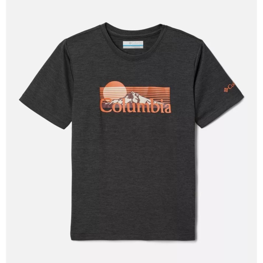 Mount Echo Kurzarm-Grafikshirt Für Jungen Haifisch Hthr/umgekehrter Mondaufgang Grafik Columbia