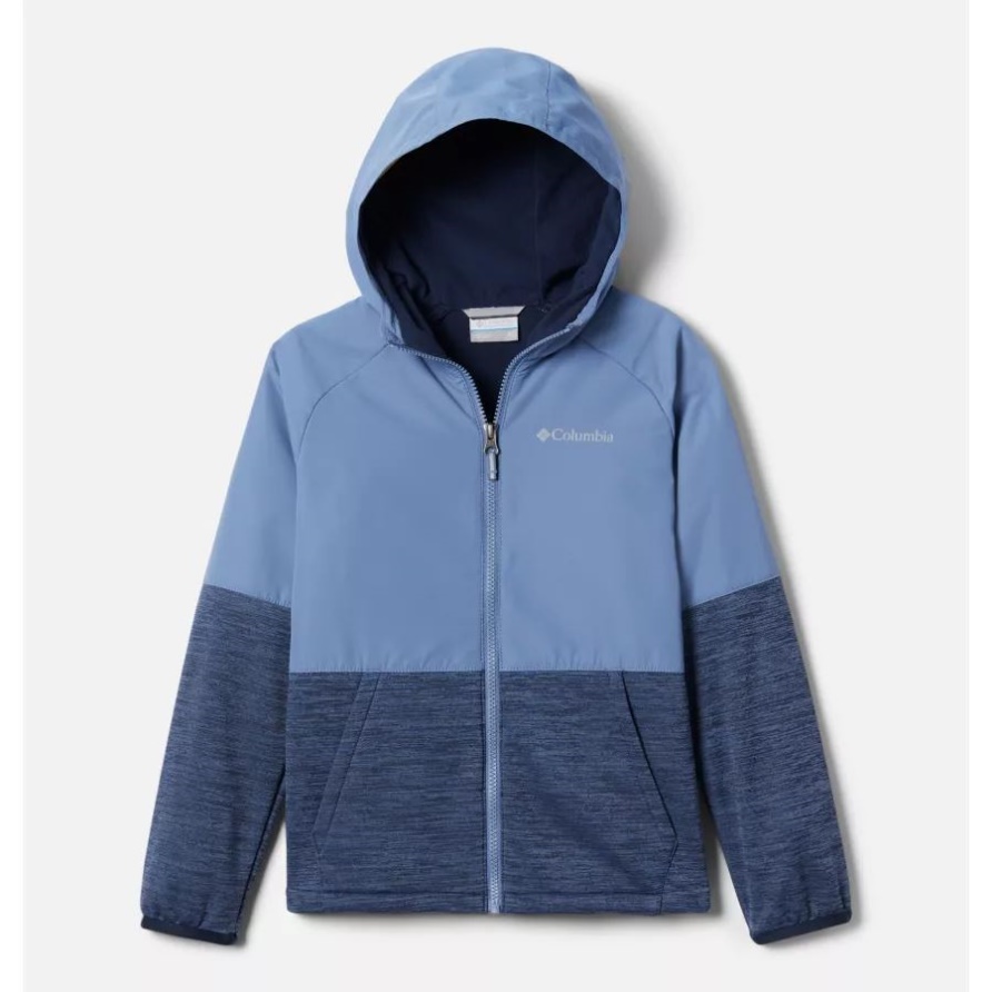 Out-Shield Dry Fleece Jacke Mit Durchgehendem Reißverschluss Für Jungen Columbia Bluestone/College Navy Heather