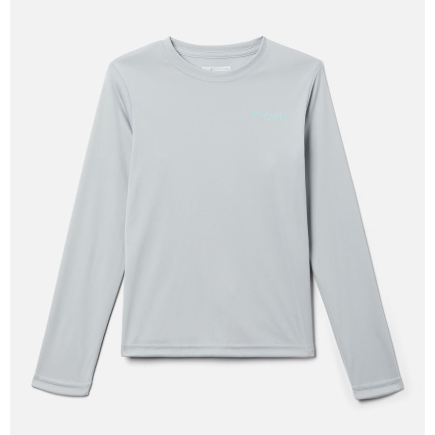 Langärmliges Hemd Von Pfg Für Jungen Mit Fischflagge Columbia Cool Grey/gulf Stream