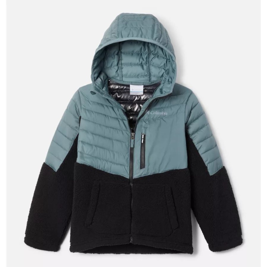 Puder Lite Neuheit Isolierte Kapuzenjacke Für Jungen Columbia Metal/schwarz