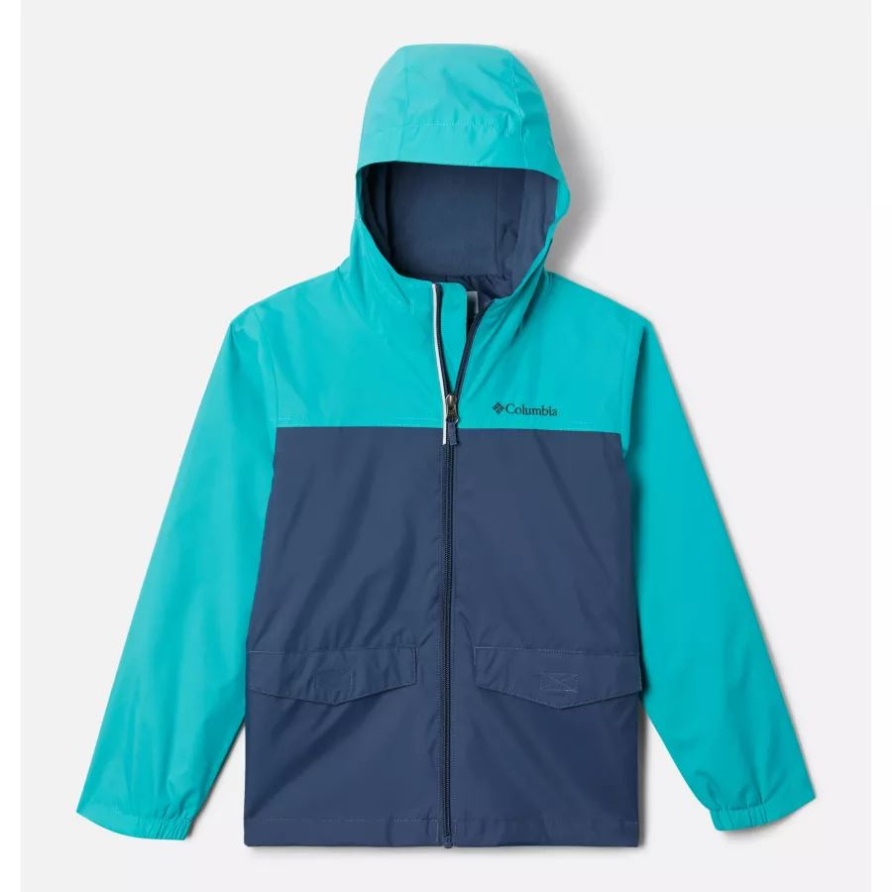 Rain-zilla Jacke Für Jungen Bright Aqua/dark Mountain Columbia