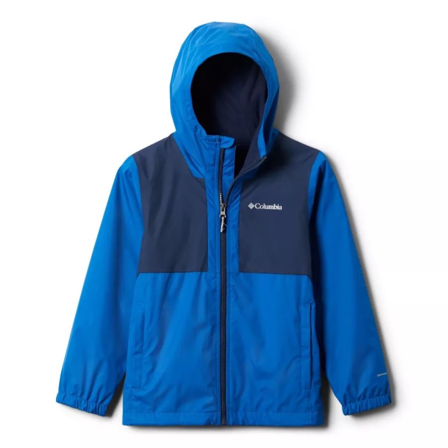 Rainy Trails Mit Fleece Gefütterte Jungenjacke Columbia Bright Indigo/coll Navy Slub