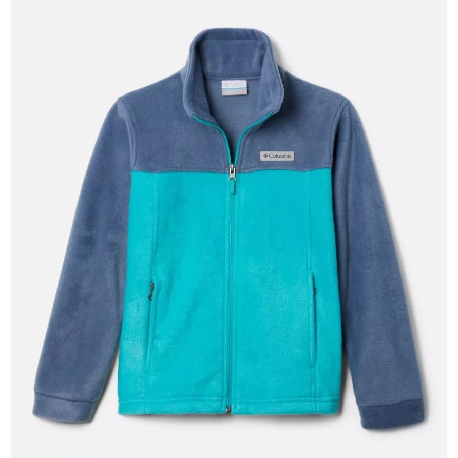 Steens Mountain II Fleecejacke Für Jungen Columbia Dark Mountain/Bright Aqua