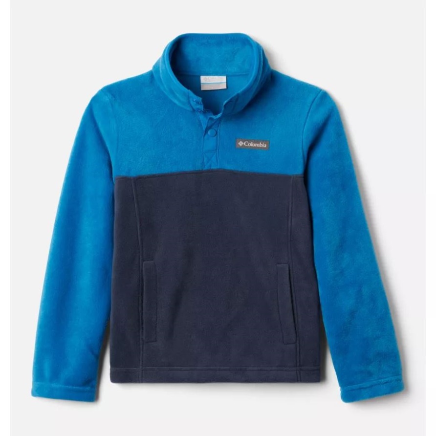 Steens Mountain 1/4 Snap-Fleece-Pullover Für Jungen Columbia Collegiate Navy/helles Indigo