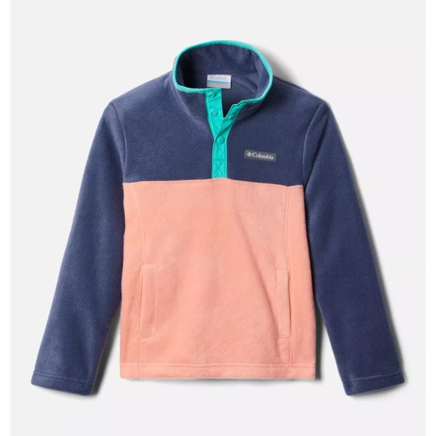 Steens Mountain1/4 Snap-Fleece-Pullover Für Jungen Columbia Coral Reef/Nachtaktiv