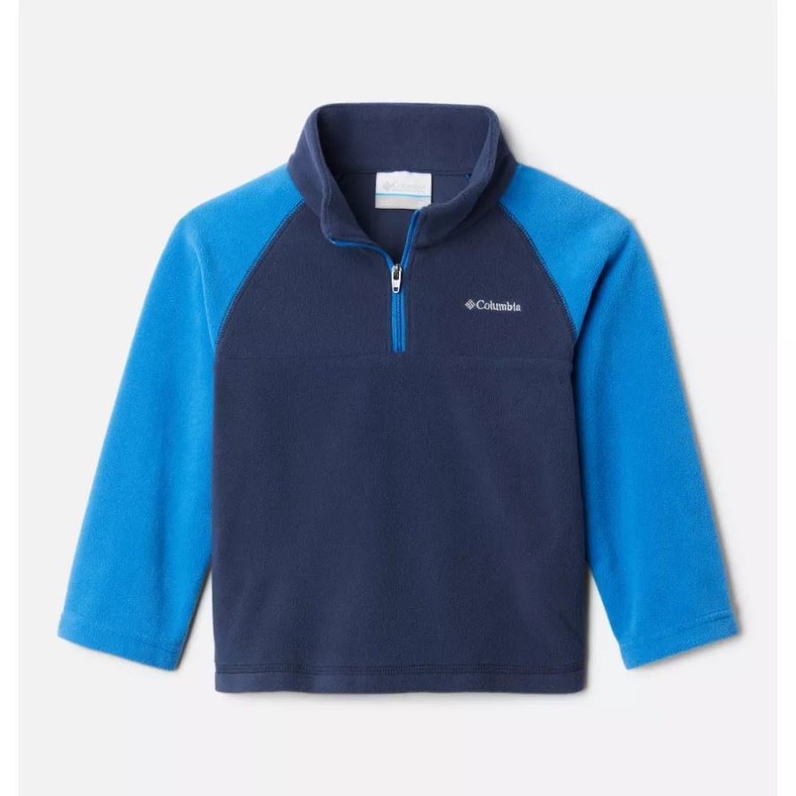 Jungen-Kleinkind-Fleecepullover Mit 1/4-Reißverschluss Columbia Collegiate Navy/helles Indigo
