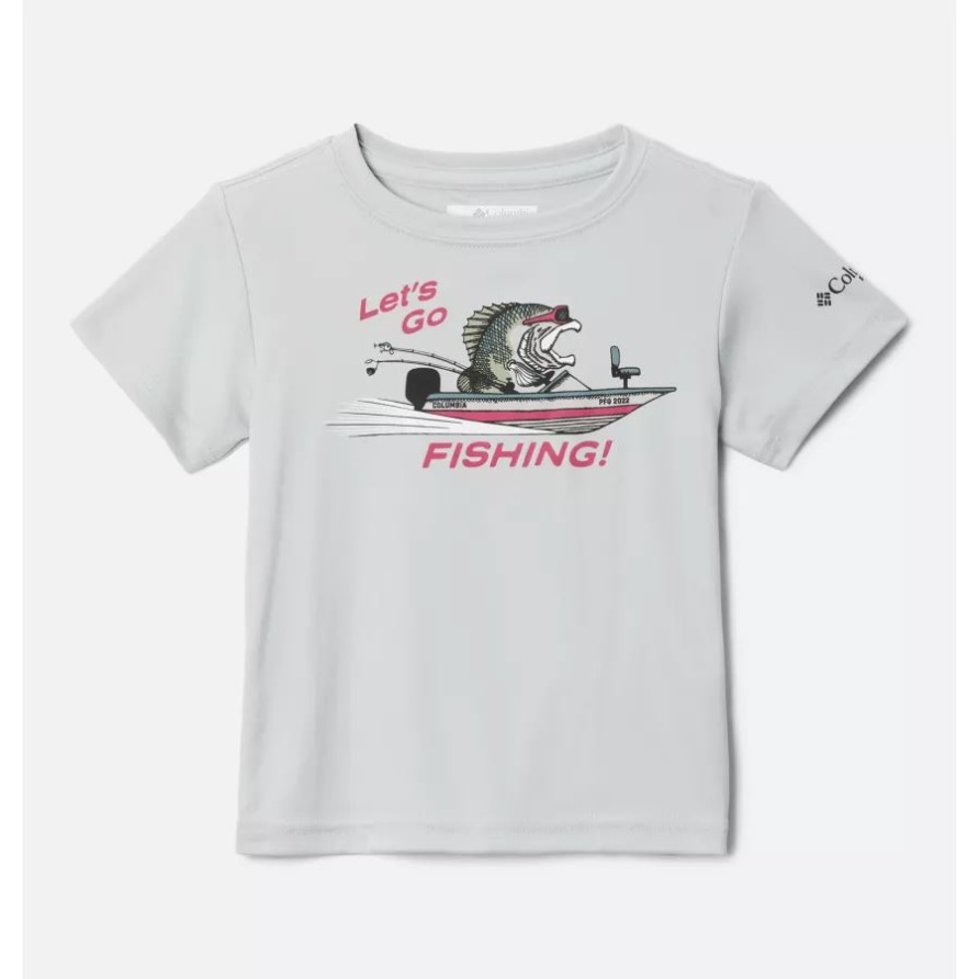 Pfg Lgf T-shirt Für Kleinkinder Von Jungen Cool Grey/y Lgf Bass Boat Columbia