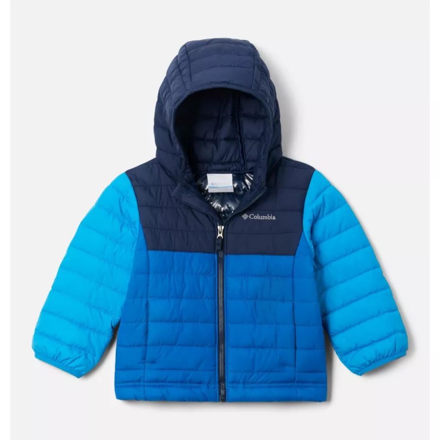 Puder-Lite-Kapuzenjacke Für Jungen Für Kleinkinder Bright Indigo/Coll Navy/Compass Blue Columbia