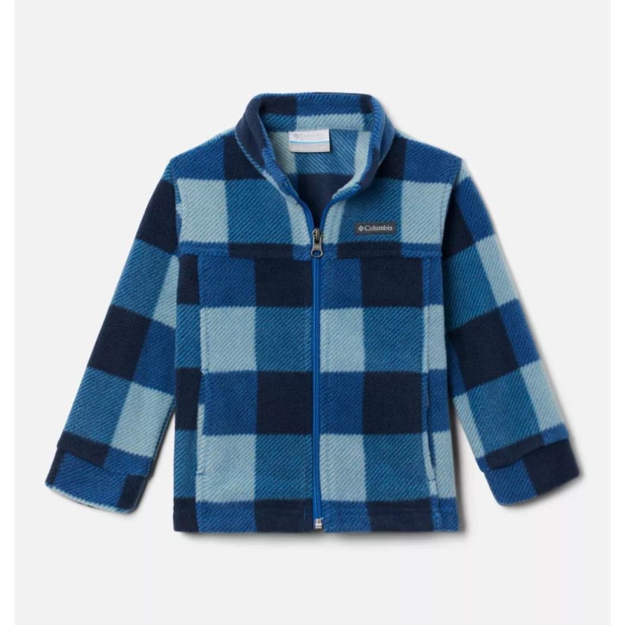 Zing III Fleecejacke Für Jungen Für Kleinkinder, Helles Indigo, Kariert, Multi, Columbia
