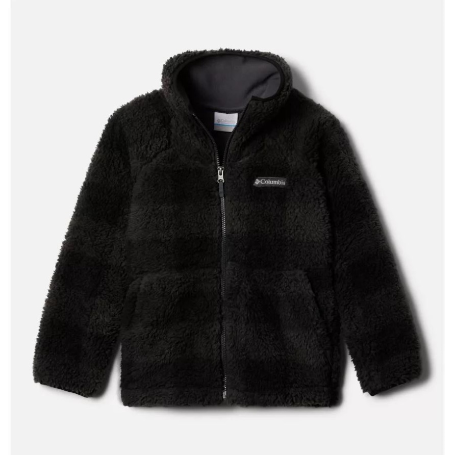 Winterpass Bedruckte Sherpa-fleecejacke Für Jungen Columbia Black Check