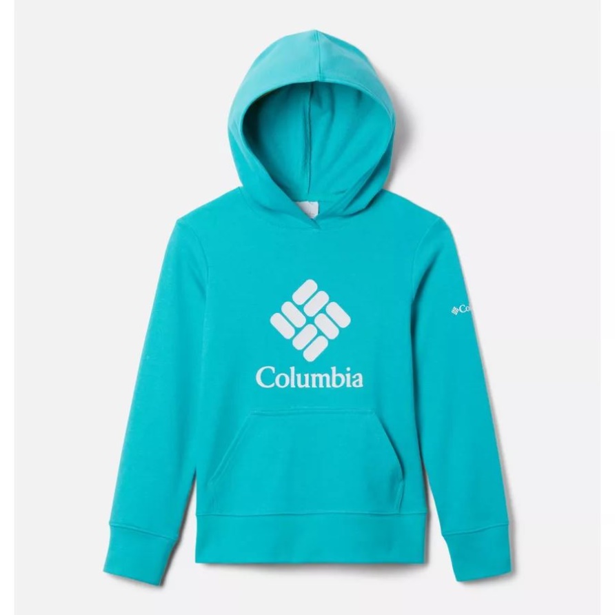 Columbia Trek-Hoodie Aus French Terry In Hellem Aqua Von Columbia Für Mädchen