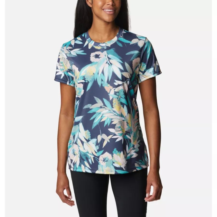 Gabel-Stromt-shirt Der Hellen Aqua-/Glyzinienkolumbien-Frauen