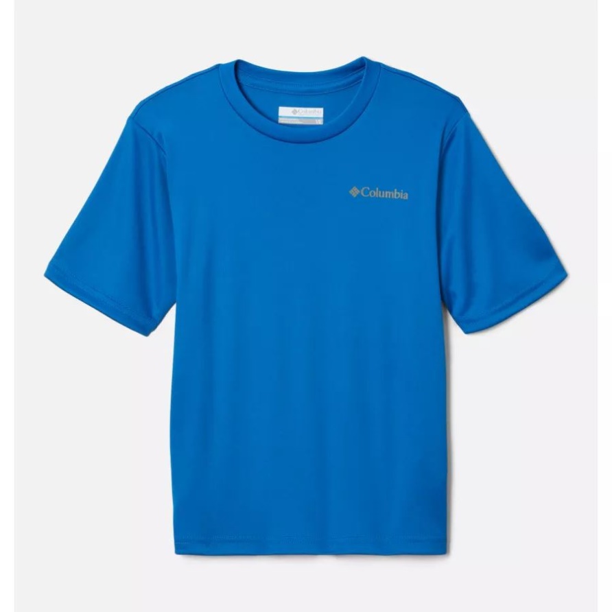 Helles Indigo/CSC Grizzly-Grafik-T-Shirt Mit Rückengrafik Von EST Tough Für Jungen Columbia