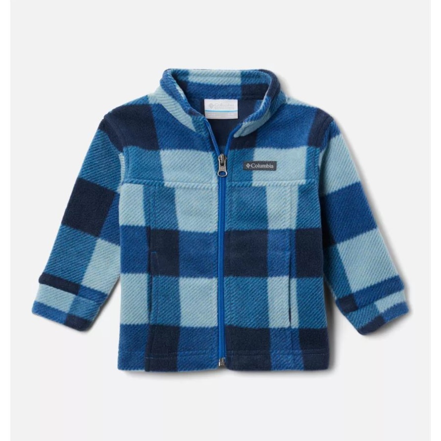 Hell Indigo Kariert Multi Columbia Jungen Infant Zing Iii Bedruckte Fleecejacke