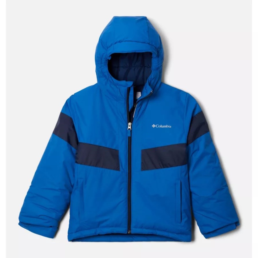 Bright Indigo/Collegiate Navy Columbia Youth Lightning Liftii Wasserdichte Skijacke