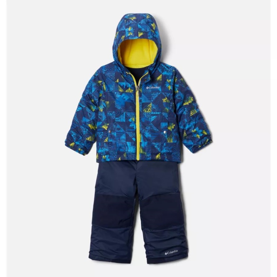 Hell Indigo Kaleidoskop Kleinkind Frostig Hang Schnee Gesetzt Columbia