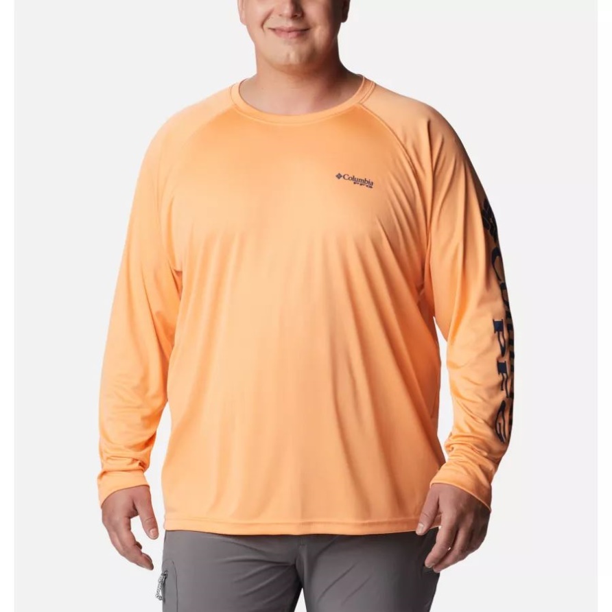 Helles Nektar/kohlenstoff-logo Langärmliges Pfg-terminal-tackle-shirt Für Herren Big Columbia