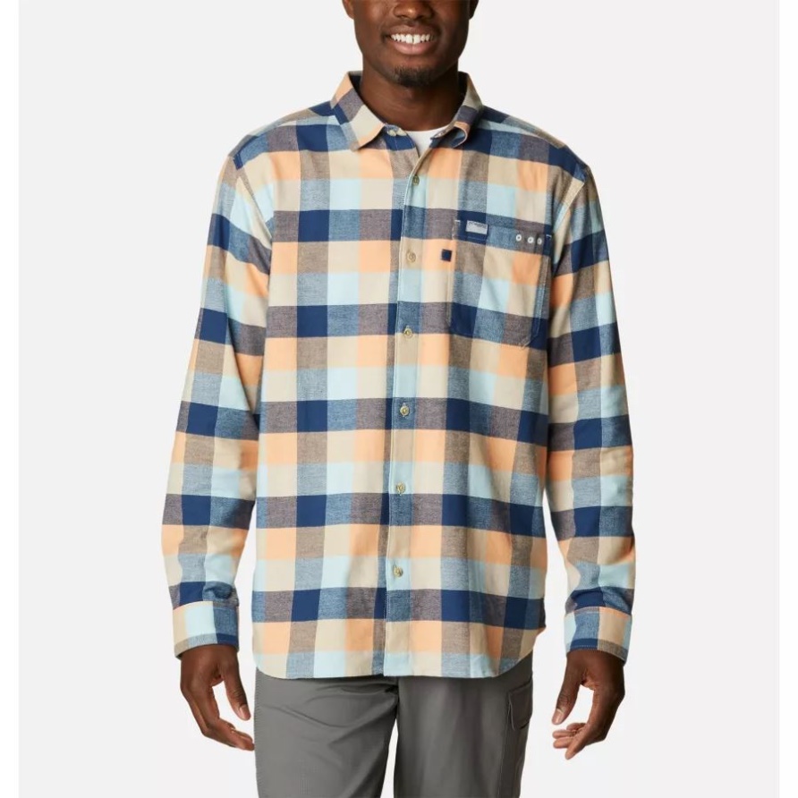 Bright Nectar Multi Check Herren Pfg Slack Tide Flanell Langarmhemd Columbia