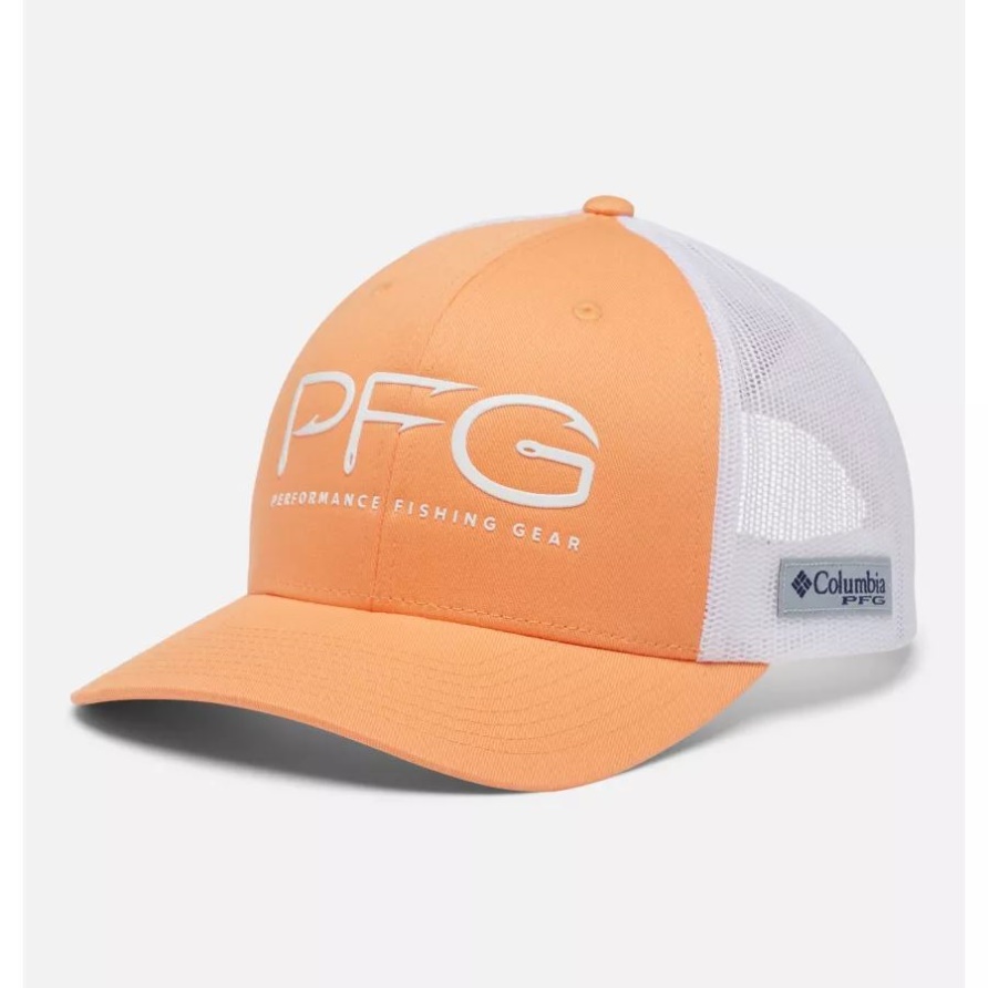 Hell Nektar/weiß Pfg Mesh Snap Back Haken Ballkappe Hohe Krone Columbia