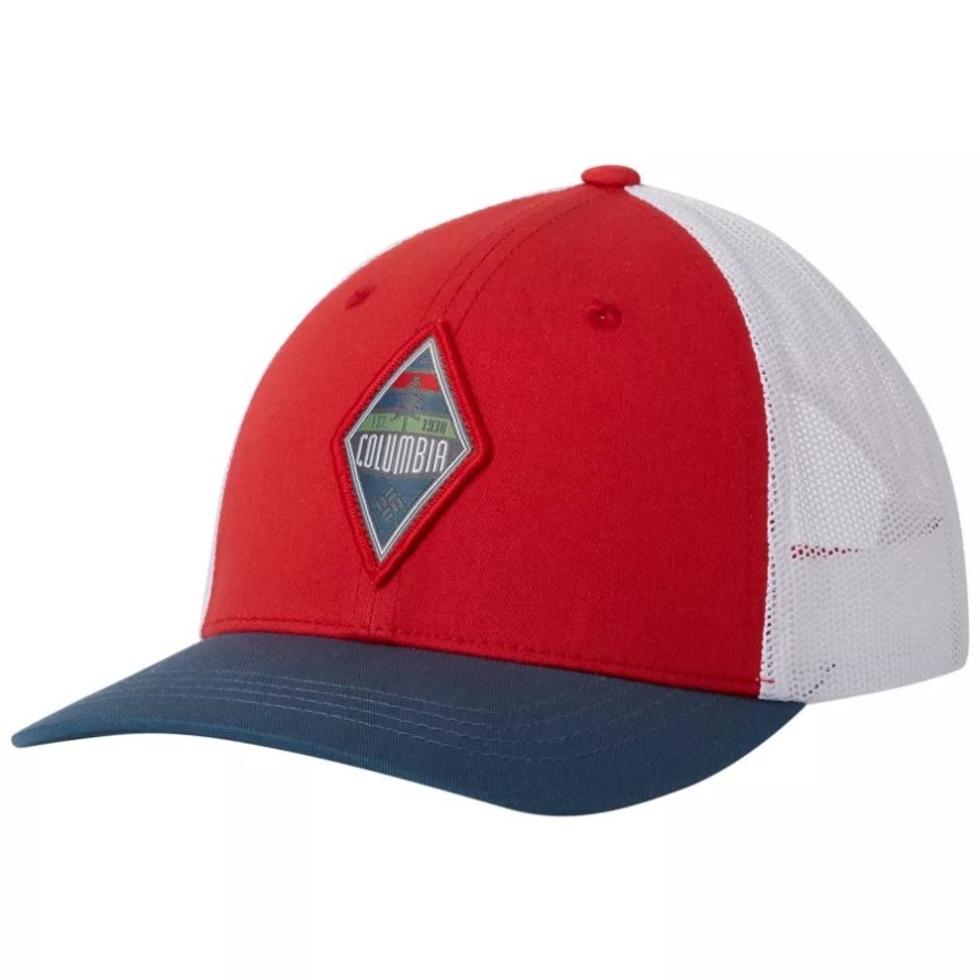 Hellrot/Diamant-Patch Columbia Jugend Columbia Snapback Cap