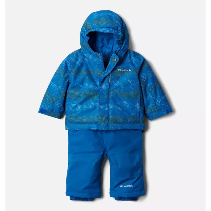 Brt Indigo Dot Scape Print/brt Indigo Buga Set Baby Columbia