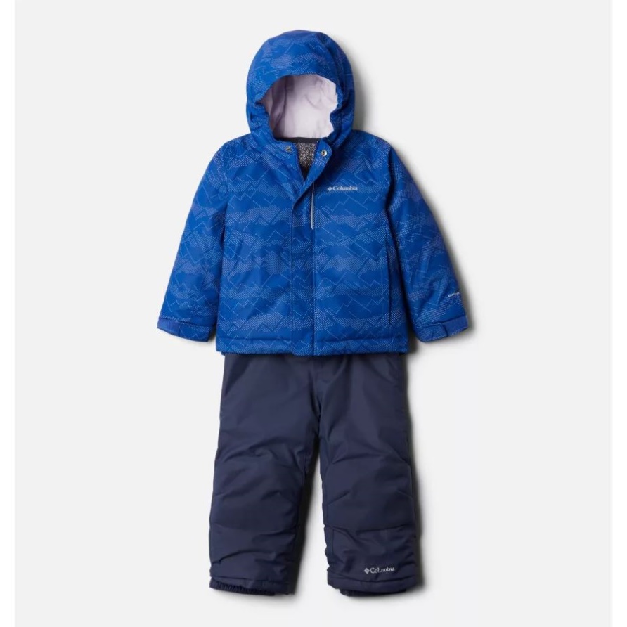 Buga Set Infant Columbia Lapis Blue Dot Scape Print/pale Lilac
