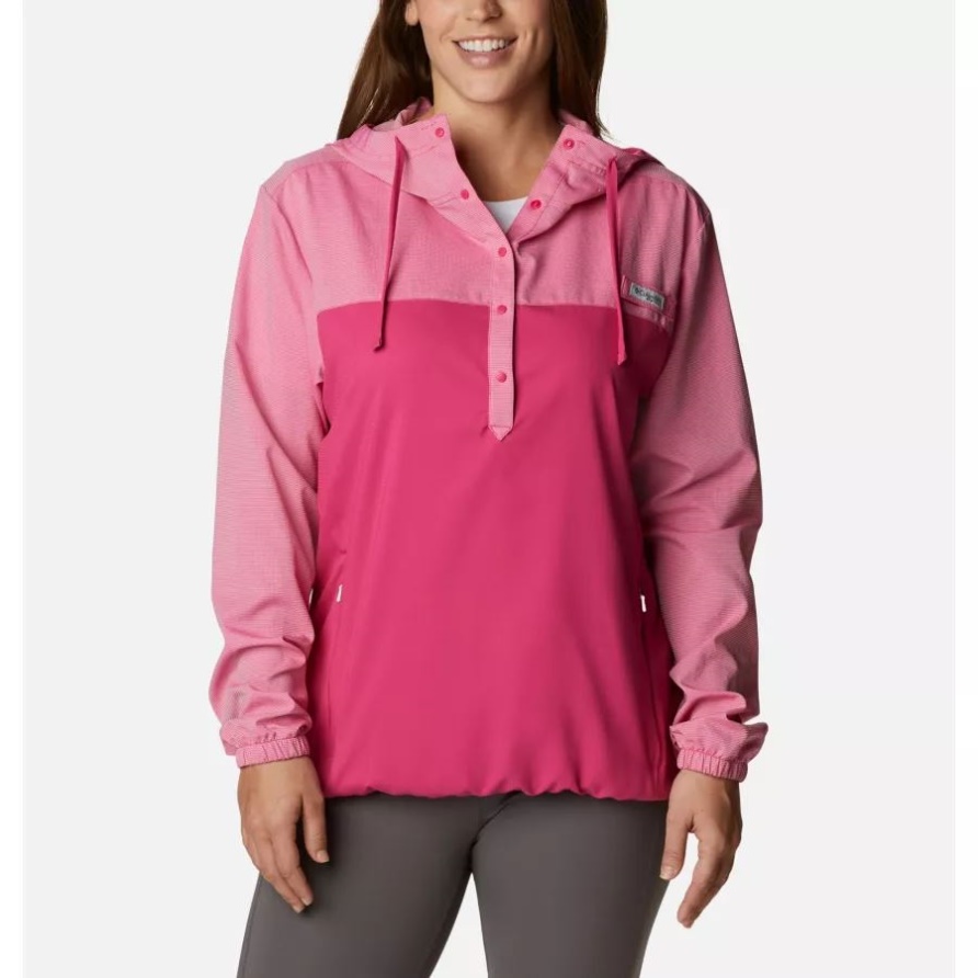 Pfg Tamiami Hoodie Für Frauen In Kaktusrosa/Key West Columbia