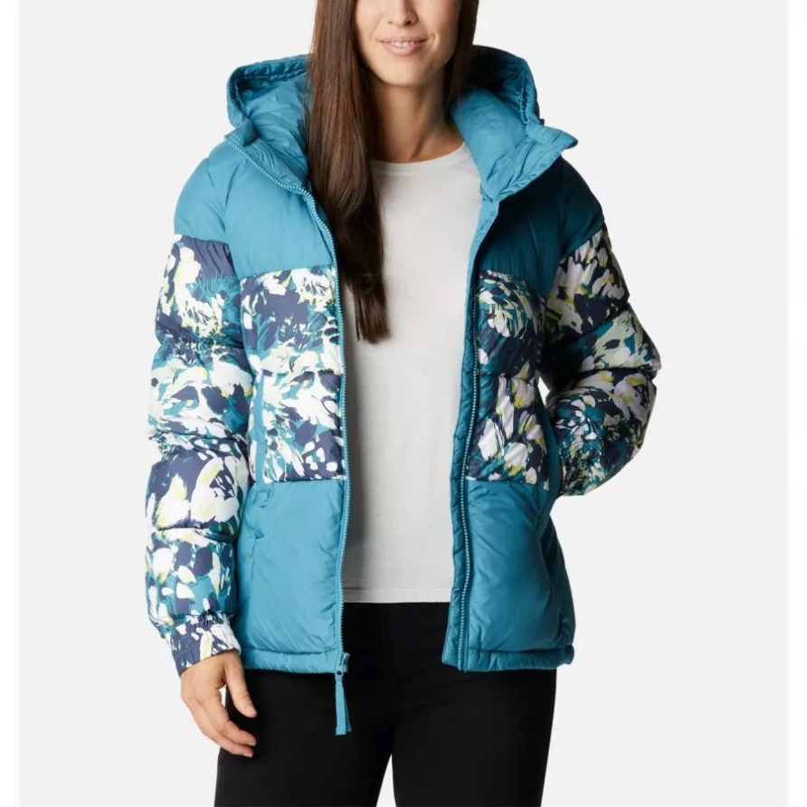 Canyon Blue/canyon Blue Florescence Pri Pike Lake Ii Isolierte Pufferjacke Mit Kapuze Für Damen Columbia
