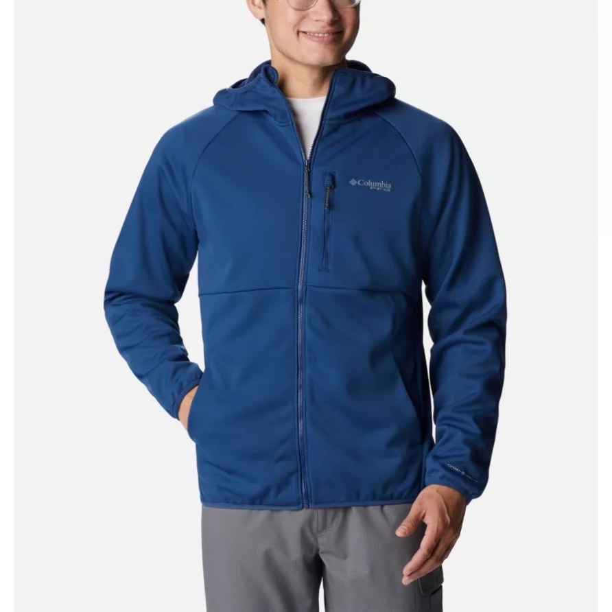 Carbon Columbia Pfg Terminal Stretch Softshell Kapuzenjacke Für Herren