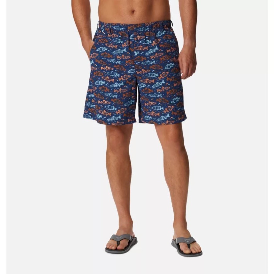 Carbon Fishfinder Print Columbia Pfg Super Backcast Wassershorts Für Herren