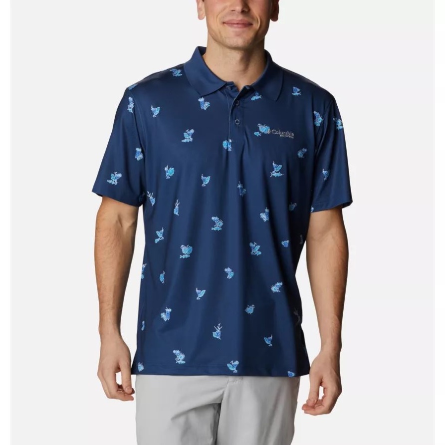 Carbon Keyes Bitte Drucken Columbia Super Skiff Cast Polo Für Herren