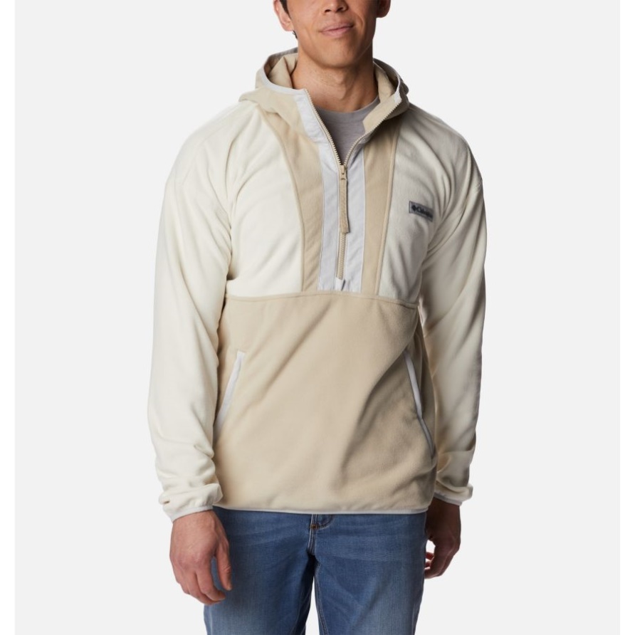 Kreide/altes Fossil/nimbusgrauer Backbowl Lite-fleece-hoodie Mit Halbem Reißverschluss Für Herren Columbia