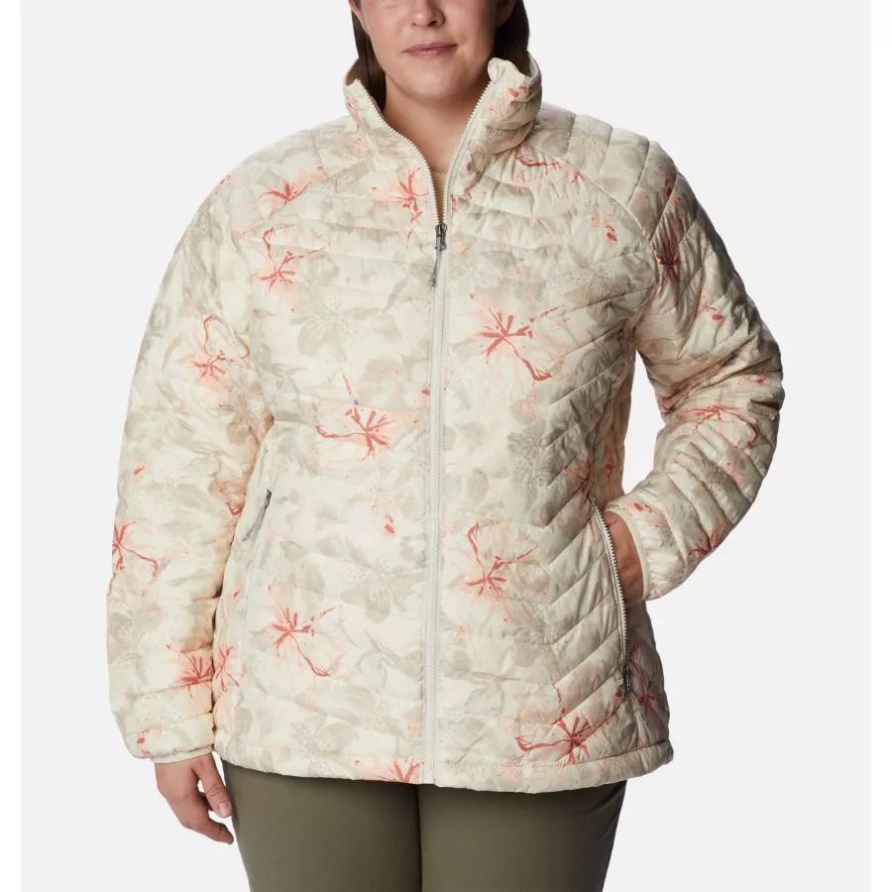 Columbia Powder Lite Jacke Mit Kreide-Aurelian-Print Für Damen In Übergröße