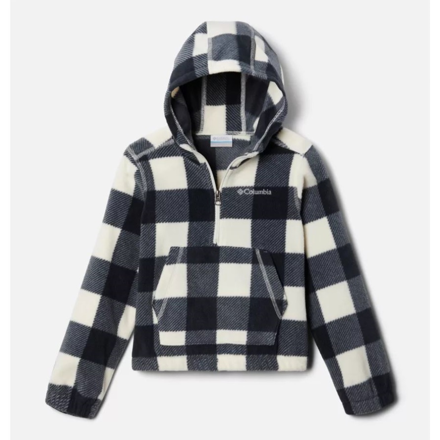 Chalk Check Columbia Benton Springs Kapuzen-Fleecepullover Mit Halbem Reißverschluss