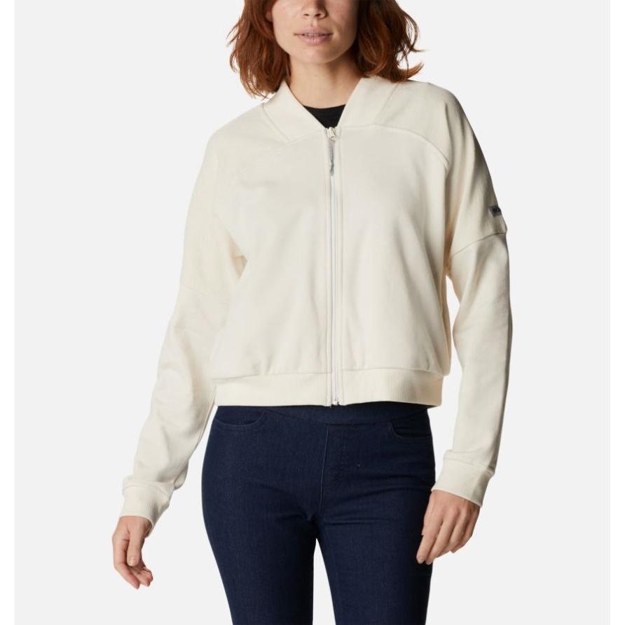 Chalk Columbia Columbia Lodge French Terry Jacke Mit Durchgehendem Reißverschluss Für Damen