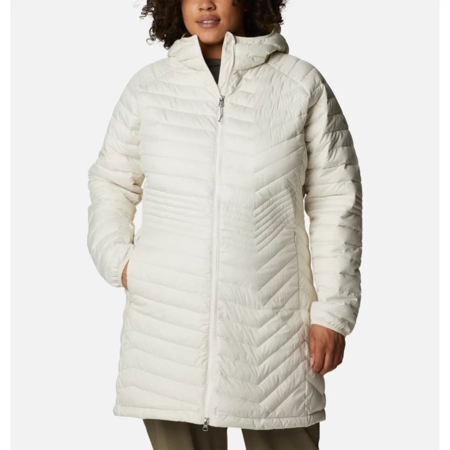 Chalk Columbia Powder Lite Mid-Jacke Für Damen In Übergröße