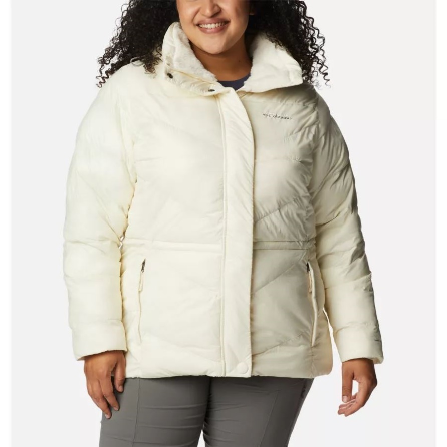 Chalk Gunmetal Damen-peak To Park Ii Isolierte Kapuzenjacke Plus Größe Columbia