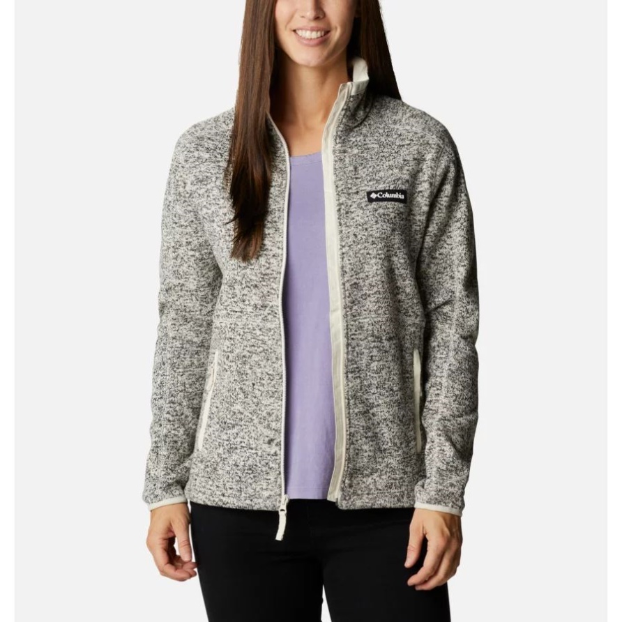 Kreide Meliert Damenpullover Wetterfleecejacke Columbia