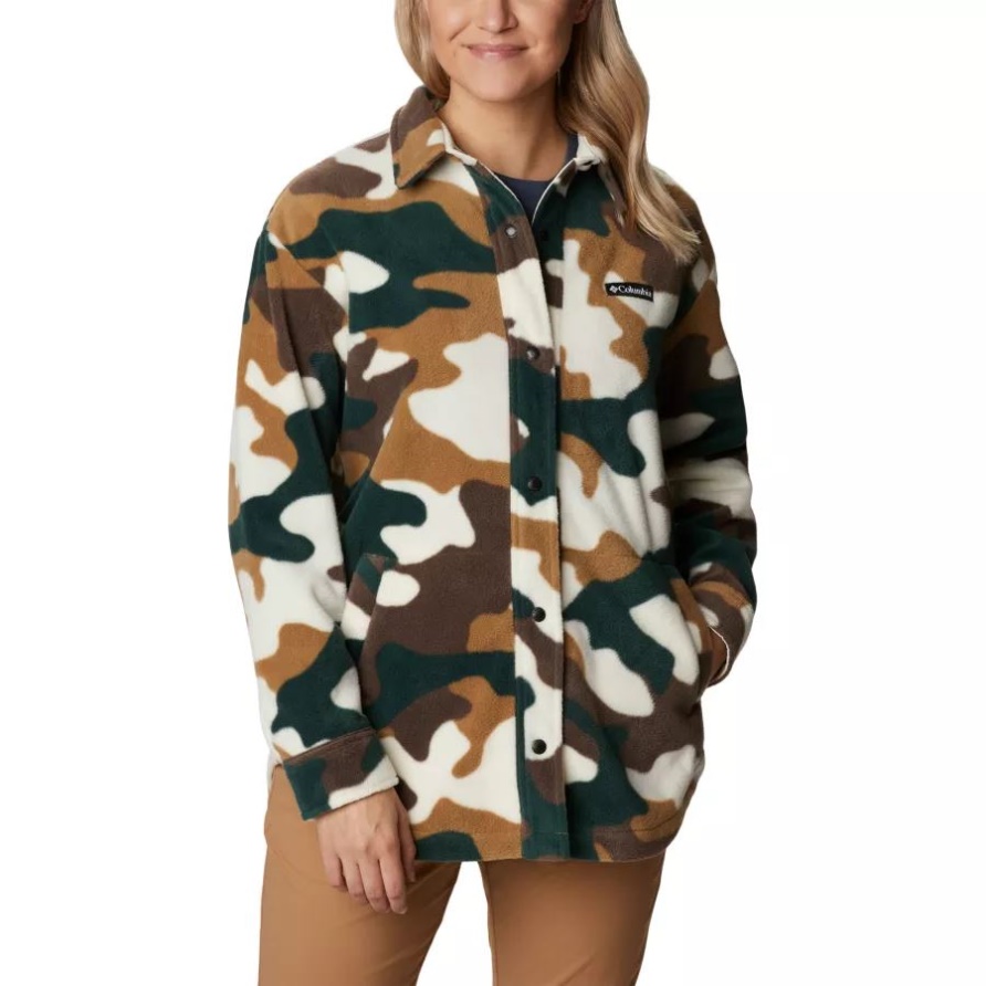 Chalk Mod Camo Print Columbia Benton Springs Hemdjacke Für Damen