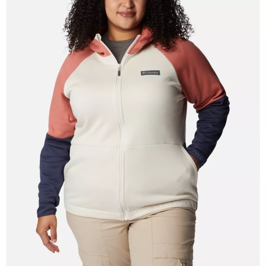 Chalk/nocturnal Columbia Windgates Damen-fleecejacke Mit Durchgehendem Reißverschluss Plus Größe