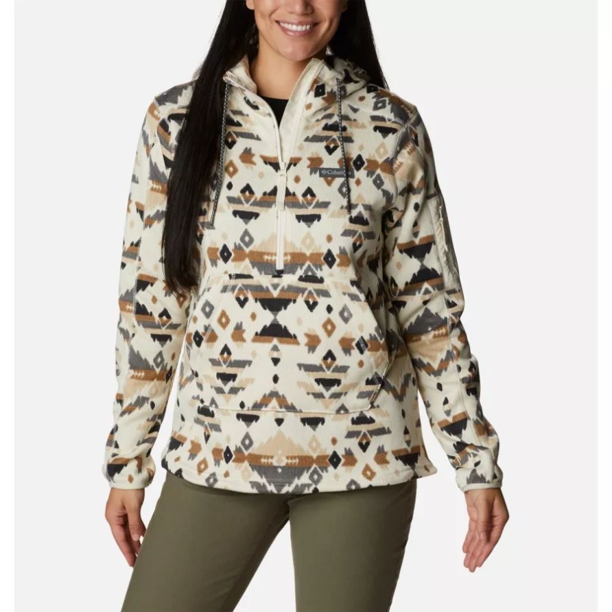 Chalk Rocky MT Print Columbia Damen Pullover Wetter Kapuzenpullover